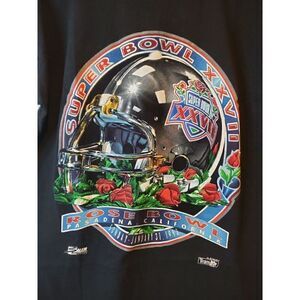 Vintage 1992 Salem Sportswear Super Bowl XXVII Staff Shirt Mens M Rose Bowl RARE